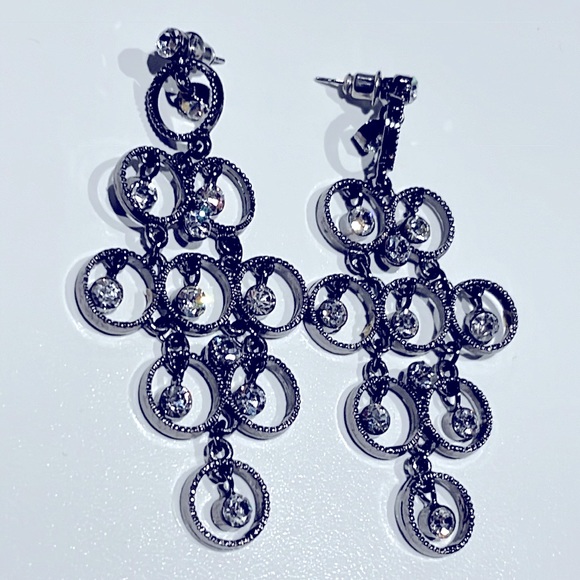 Chandelier Cubic Zirconia Earrings - Picture 3 of 3